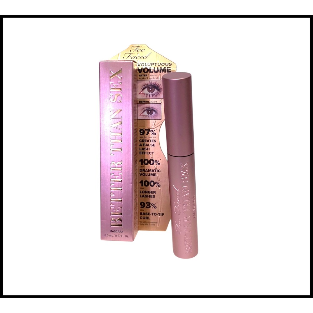 Too Faced Better Than Sex Voluptuous Volume Mascara Full Size 8ml 0.27 Fl Oz New